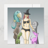 Kom als je een Halloween feest bent Kaart (Voorkant / Achterkant)