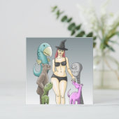 Kom als je een Halloween feest bent Kaart (Staand voorkant)