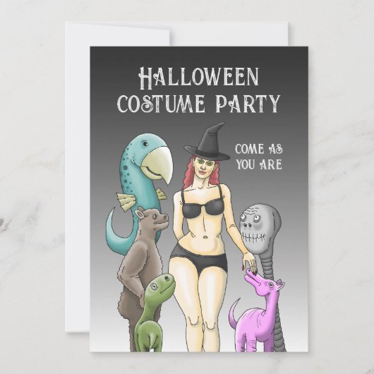 Kom als jezelf Halloween uitnodiging (Voorkant)