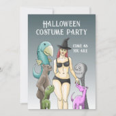 Kom als jezelf Halloweenfeest Kaart (Voorkant)
