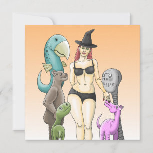 Kom als jezelf Halloweenfeest Kaart