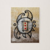 Kom alsjeblieft in de Abstracte Jigzaag Puzzle Legpuzzel (Verticaal)