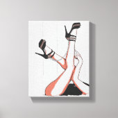 Kom baby laten we spelen, kinky meisje poseren can canvas afdruk (Voorkant)