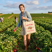Kom bij de bessenpluk Strawberry Tote Bag