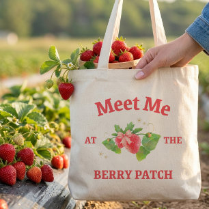 Kom bij de bessenpluk Strawberry Tote Bag