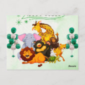 Kom bij de tropische dierenfeest uitnodiging (Achterkant)