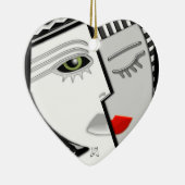 Kom bij elkaar (fan pull) keramisch ornament (Rechts)