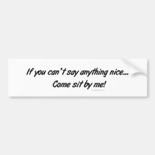Kom bij me zitten bumpersticker