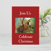KOM BIJ ONS AAN DE CELEBRATE CHRISTMAS-INVITATIE KAART (Staand voorkant)