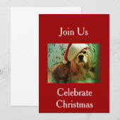 KOM BIJ ONS AAN DE CELEBRATE CHRISTMAS-INVITATIE KAART (Voorkant / Achterkant)