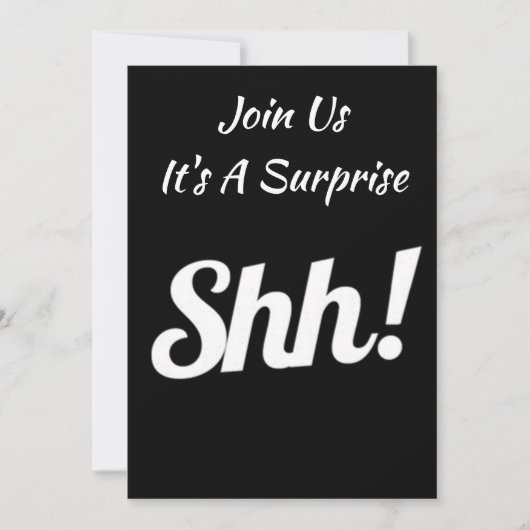 KOM BIJ ONS ***HET IS EEN VERRASSING** PARTIJINVIT FEESTDAGENKAART (Voorkant)