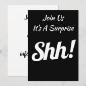 KOM BIJ ONS ***HET IS EEN VERRASSING** PARTIJINVIT FEESTDAGENKAART (Voorkant / Achterkant)