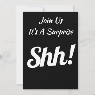 KOM BIJ ONS ***HET IS EEN VERRASSING** PARTIJINVIT FEESTDAGENKAART