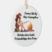 Kom bij ons kampvuur zitten op een keramisch ornament (Rechts)
