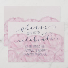 Kom bij ons om de kalligrafie en pioenrozen te vie kaart