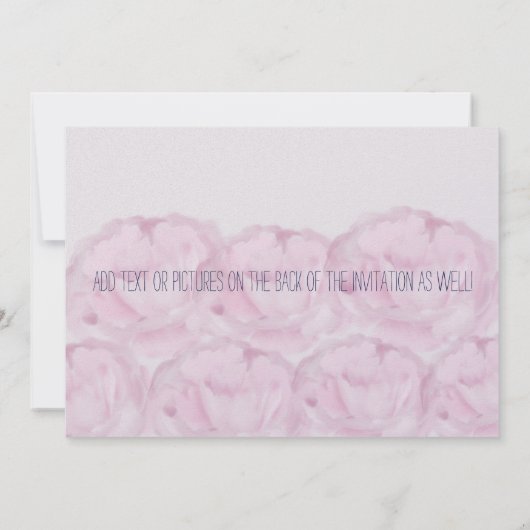 Kom bij ons om kalligrafie en pioenrozen te vieren kaart (Achterkant)