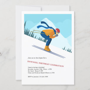 Kom bij ons op de pistes Feestuitnodiging Kaart
