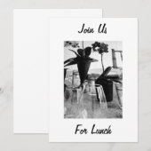 KOM BIJ ONS VOOR DE LUNCH - INVITATIE KAART (Voorkant / Achterkant)