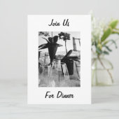 KOM BIJ ONS VOOR DINER - INVITATIE KAART (Staand voorkant)