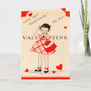 Kom bijeen! Ben Mijn Vintage Kaart van Valentijn