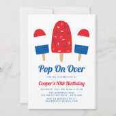 Kom binnen 4 juli Popsicle Verjaardag Kaart (Voorkant)