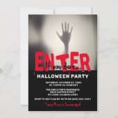 Kom binnen als je durft Halloween-feest Kaart (Voorkant)