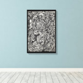 Kom binnen, De Microdot Man Canvas Print (Insitu (Houten vloer))