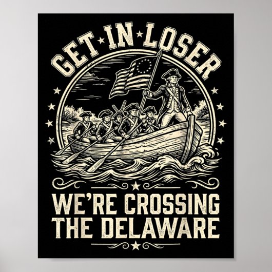 Kom binnen, het oversteken van de Delaware, VS 250 Poster (Voorkant)