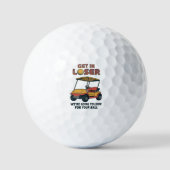 Kom binnen, loser vintage grappige golfkar golfend golfballen (Voorkant)