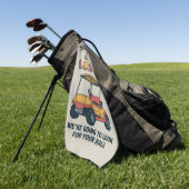 Kom binnen, loser vintage grappige golfkar golfend golfhanddoek (Groen)
