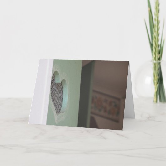 "Kom binnen met een open hart" Wenskaart voor bete Kaart (Voorkant)