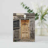 "Kom binnen" Rustic Doorway cadeautjes Briefkaart (Staand voorkant)