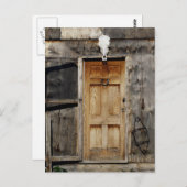 "Kom binnen" Rustic Doorway cadeautjes Briefkaart (Voorkant / Achterkant)