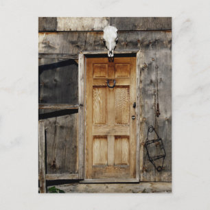 "Kom binnen" Rustic Doorway cadeautjes Briefkaart