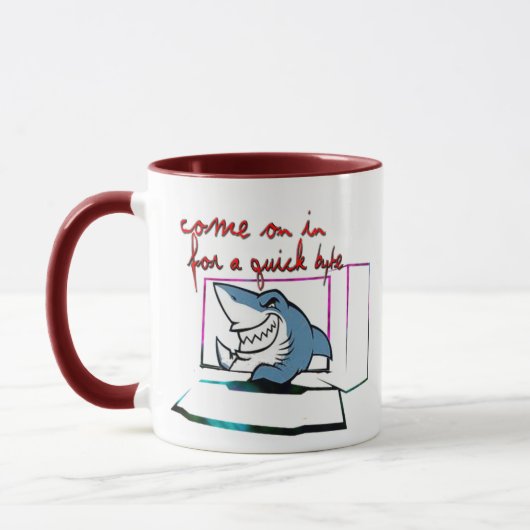 Kom binnen voor een Snelle byte (Bite) Computer Ne Mok (Links)