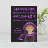 Kom binnen voor een spreuk Halloween feest Kaart (Staand voorkant)