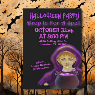 Kom binnen voor een spreuk Halloween feest Kaart