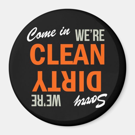 Kom binnen We zijn Clean Dish Washer Magnet (Voorkant)