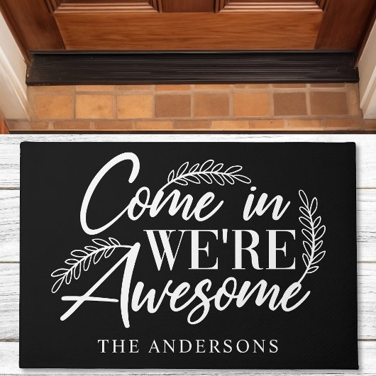 Kom binnen, we zijn Geweldige Black Funny Family D Deurmat