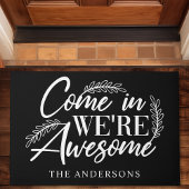 Kom binnen, we zijn Geweldige Black Funny Family D Deurmat