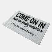 Kom binnen, we zijn Geweldige, grappig citaat, typ Deurmat (Schuin)