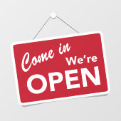 Kom binnen wij zijn open Bedrijfs winkel Raamsticker (Vel)