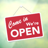 Kom binnen wij zijn open Winkel Bedrijf Raamsticker (Vel 3)