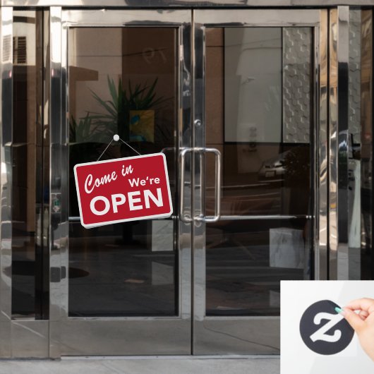 Kom binnen wij zijn open Winkel Raamsticker (Kantoordeur)