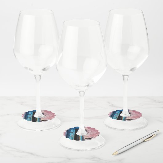 Kom binnen. wijnglaslabel (Set)