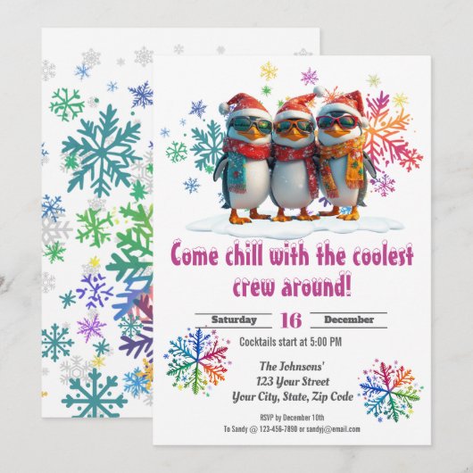 Kom chillen met de coolste bemanning rond Kerstmis Kaart (Voorkant / Achterkant)