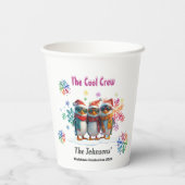 Kom chillen met de coolste bemanning rond Kerstmis Papieren Bekers (Achterkant)