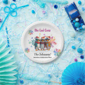 Kom chillen met de coolste bemanning rond Kerstmis Papieren Bordje (Feest)