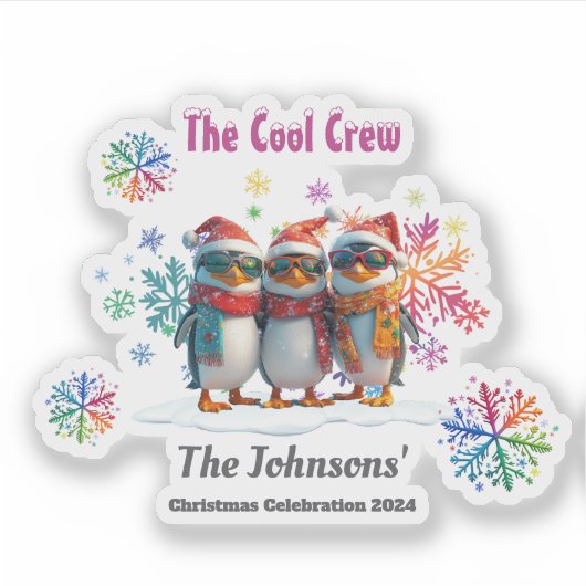 Kom chillen met de coolste bemanning rond Kerstmis Sticker (Voorkant)