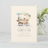 Kom chillen met ons strand zomer verjaardag uitnod kaart (Staand voorkant)